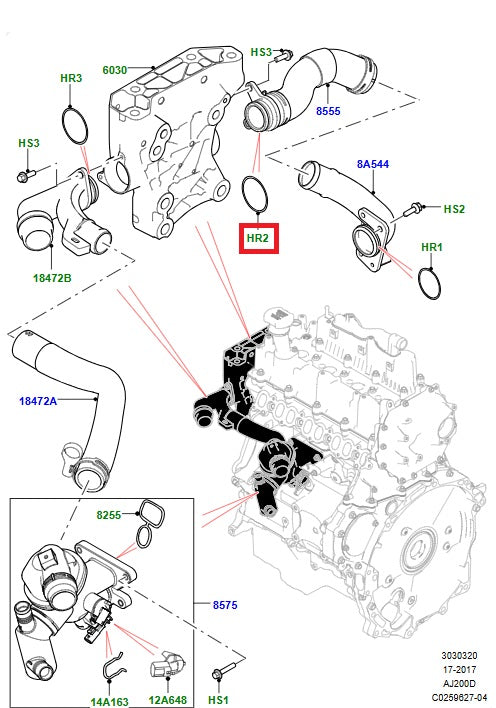 O-Ring - Thermostat By-pass Tube - GENUINE LAND ROVER