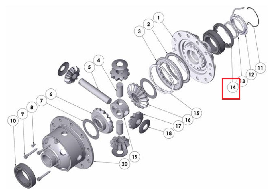 Adjustment nut RD132/205/208