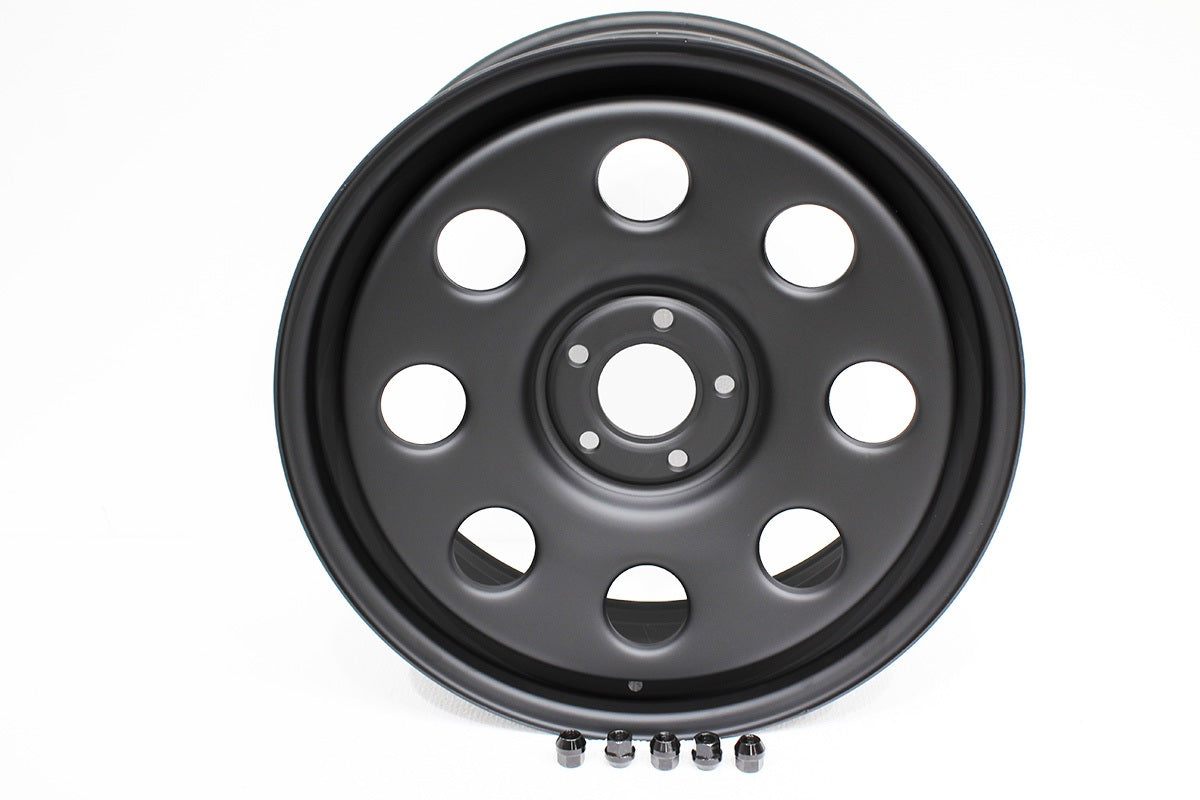Steel Wheel - 20x8 ET45 - Satin Black - Nuts Included - TERRAFIRMA