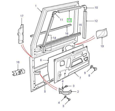 Filler Piece Rear Door Top