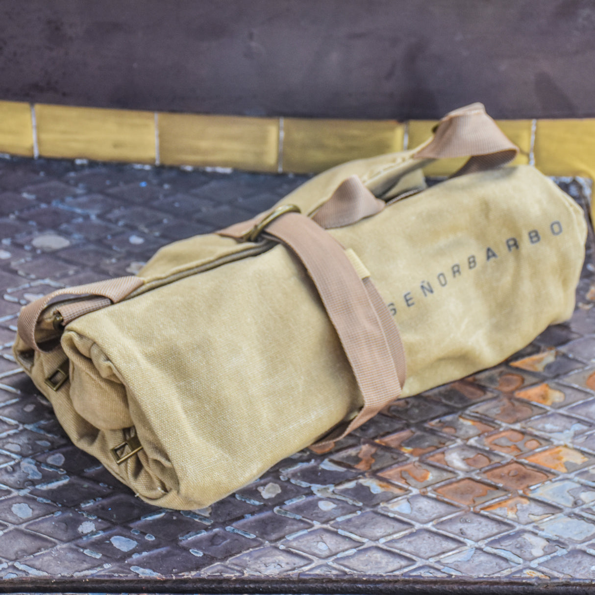 Canvas Tool Bag - Sand Color - Sand Strap