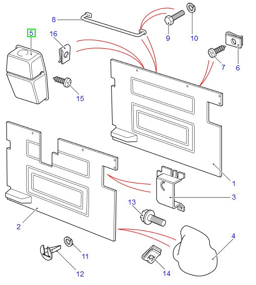 Cover assy - rear wiper motor