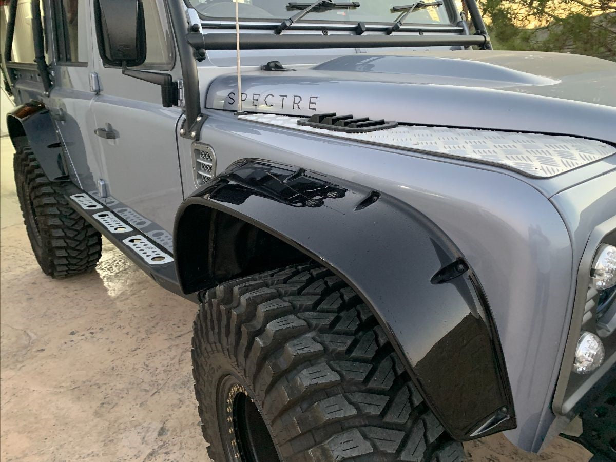 Terrafirma super wide spectre style wheel arch kit defender