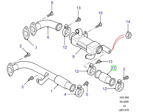 Pipe Straight EGR Cooler