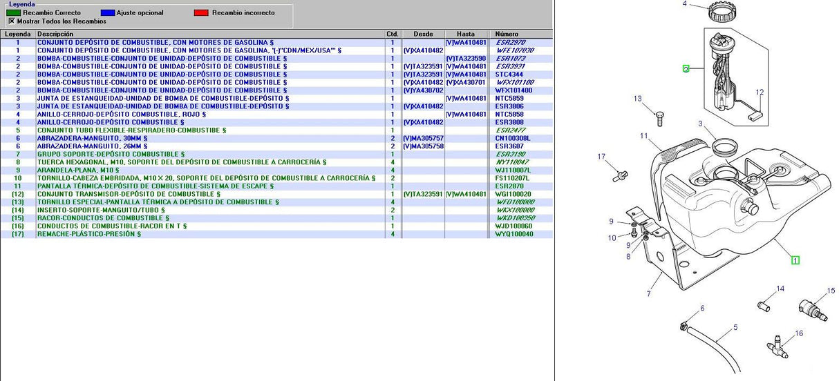 Fuel Tank Pump/Sensor Unit