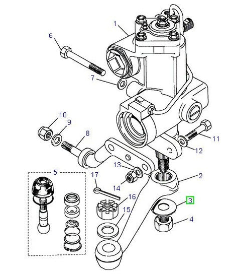 Washer - Drop Arm TAB - Steering Box - ALLMAKES