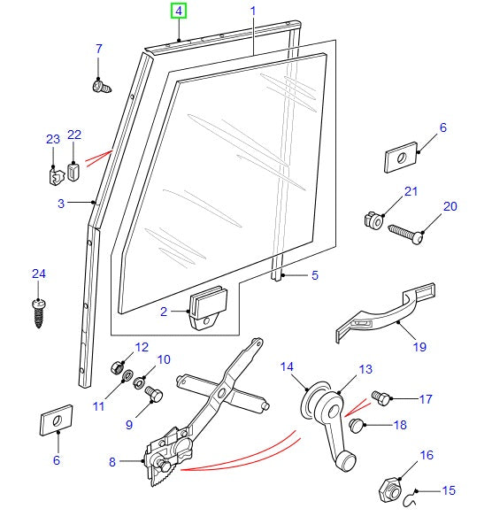 Channel - door glass
