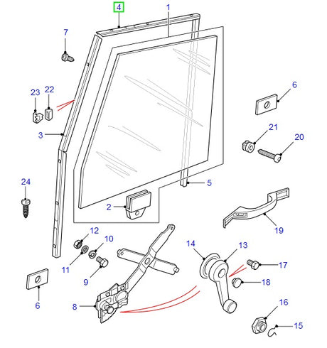 Channel - door glass