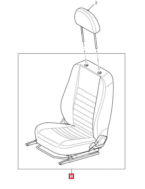 Front Seat - Left Side - Black Defender Fabric - GENUINE LAND ROVER