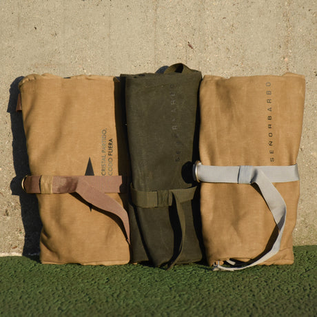 Canvas Tool Bag - Sand Color - Gray Strap