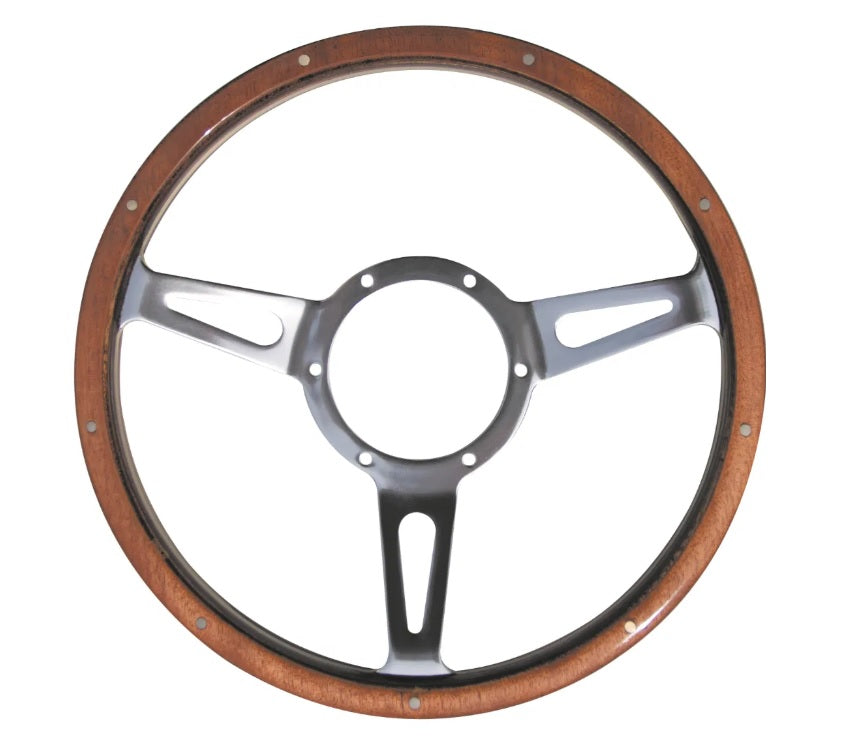 15 Inch Classic Woodrim Steering Wheel - Mountney