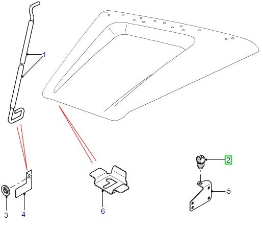 Bonnet Prop Clip