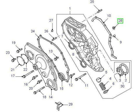 Washer Sealing T/Belt Cover