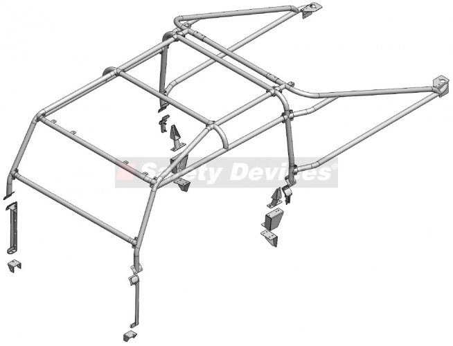 6 Point multi-point external bolt-in roll cage