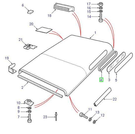 Seal - roof side moulding