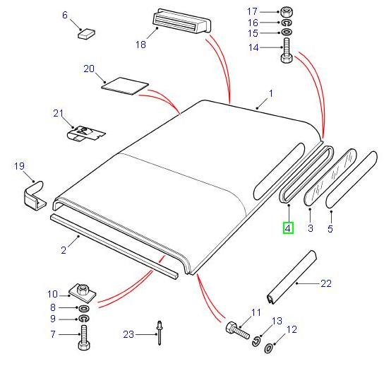 Seal - roof side moulding