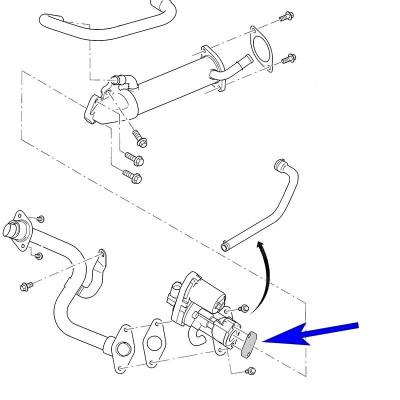 EGR Valve Blanking Plate With Gaskets