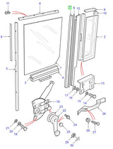 Channel Rear Door Glass Vert