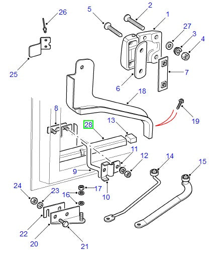 Bracket Check Arm Rear RH - BFH710120