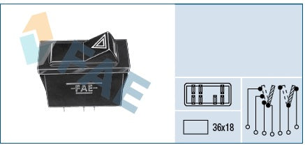 Warning Switch - Black Frame