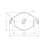 EGR Valve Blanking Plate With Gaskets