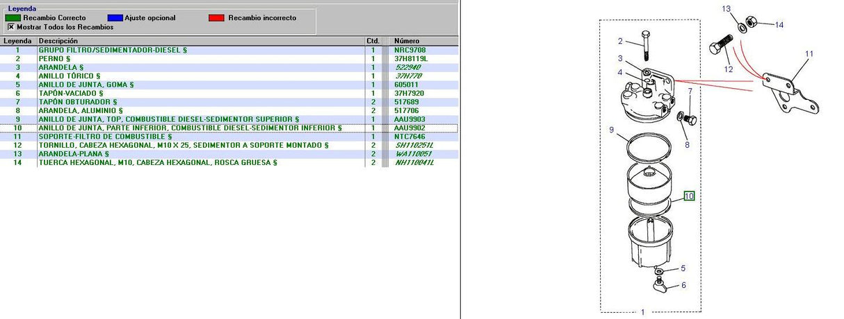 Fuel Filter Seal Bottom