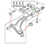 Bush lower arm front suspension