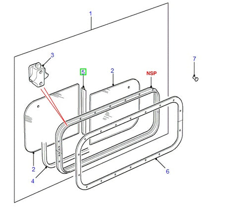 Intermediate Seal - Sliding Side Window