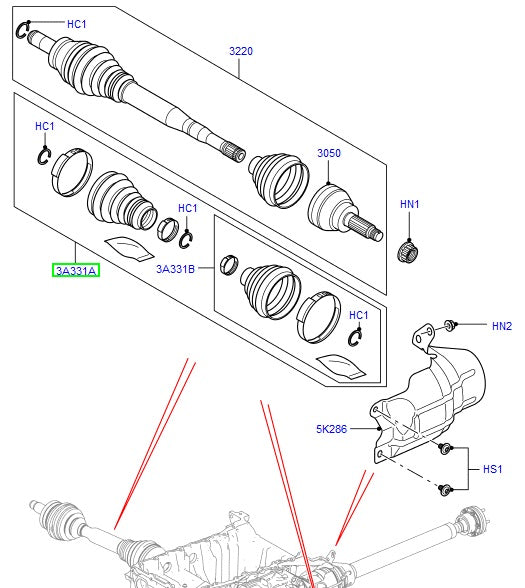 Gaiter Kit Drive Shaft