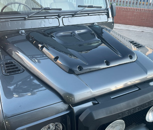 Masai "warrior" bonnet scoop for land rover defender - grp fibreglass