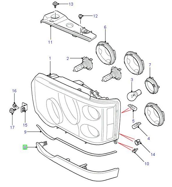 Headlamp Finisher Primed LH