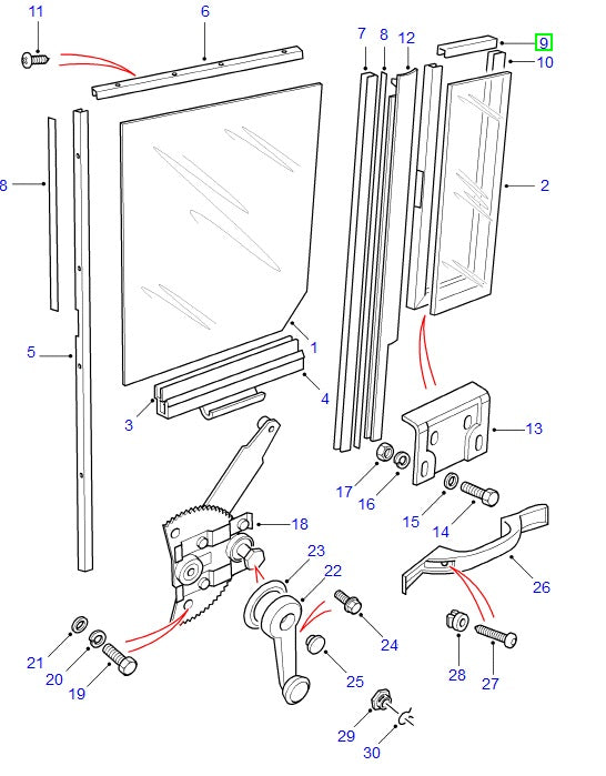 Channel - door glass