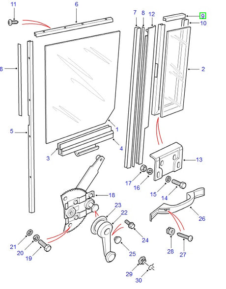 Channel - door glass
