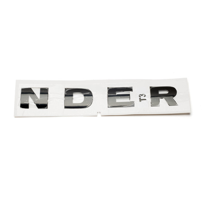 Decal - name plate - black - "nder"