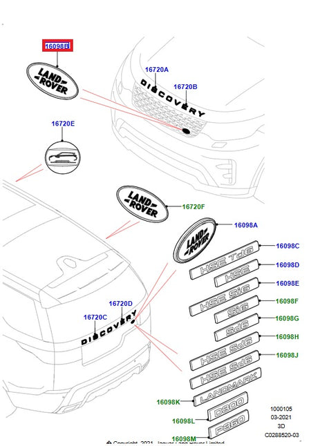 Name Plate Metal - Black/Silver - GENUINE LAND ROVER