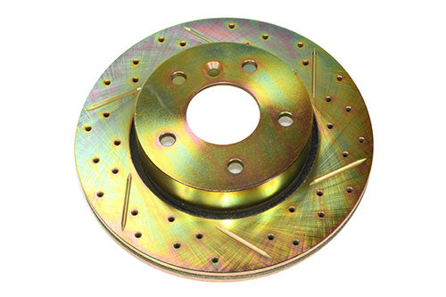 Terrafirma vented front cross drilled and groved brake disc (p38)