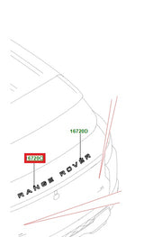 Name Plate - Plastic - "RANGE" - GENUINE LAND ROVEER