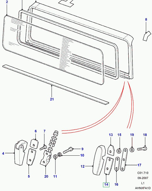 Gasket Bottom Hinge Blank