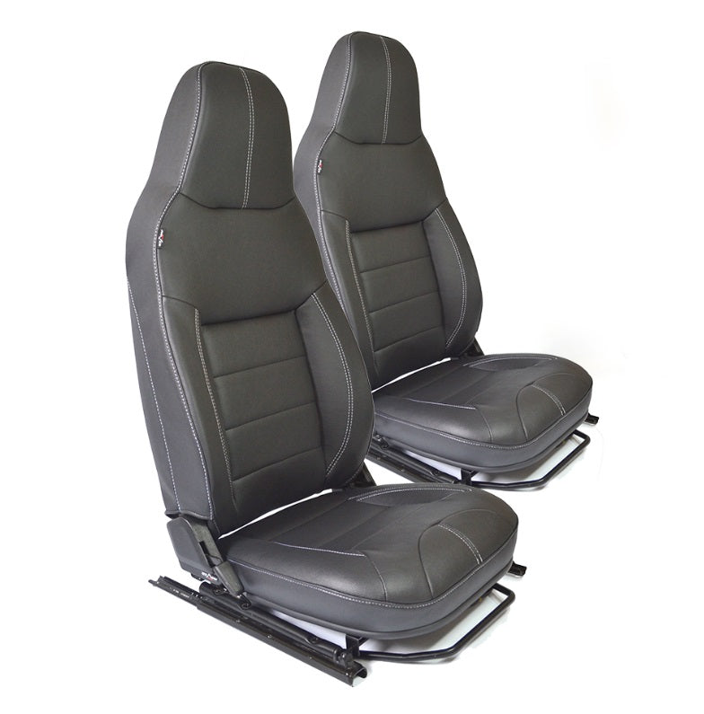 Puma Premium Upgrade Trim Kit - For vehicles with two-arm headrests - Black Vinyl & White Stitch - EXMOOR TRIM
