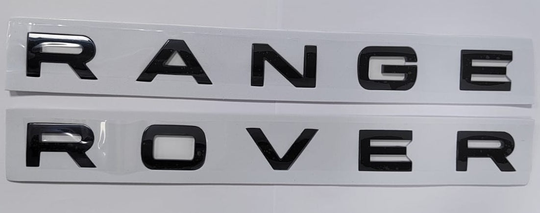 Badge "RANGE ROVER" Front or Rear - Gloss Black - AG PARTS