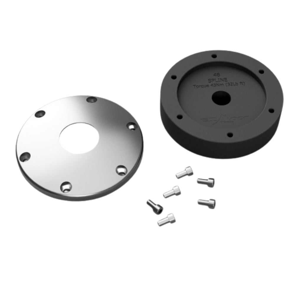 Steering wheel boss kit - 48 spline - slimline - silver - exmoor trim
