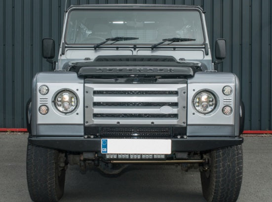 Xs front grill and lamp cover set silver with black mesh