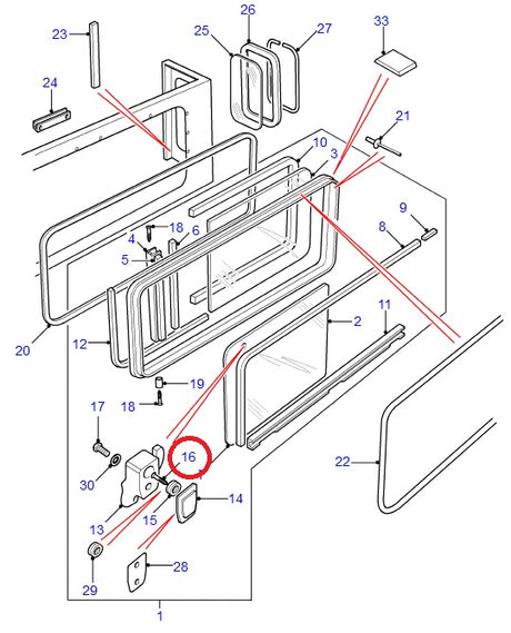 Tornillo Sujeción Cierre Ventana Lateral