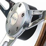 Steering wheel boss kit - 48 spline - slimline - silver - exmoor trim