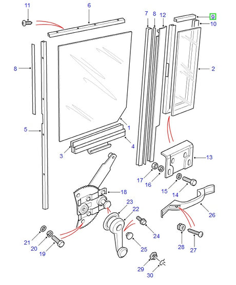 Channel - door glass