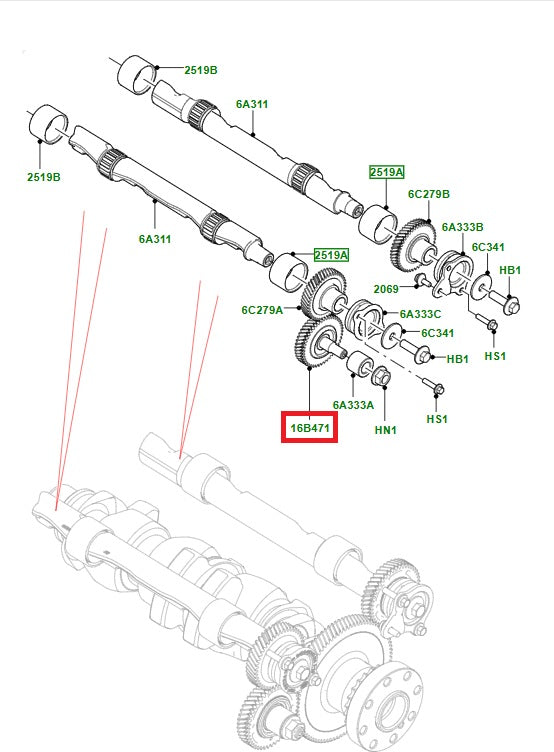 Gear - Compensator Drive - GENUINE LAND ROVER
