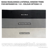 Masai Covered Internal Window Trims Kit for Defender 90/110 200TDI, 300TDI & TD5