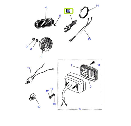 Switch reverse lamp