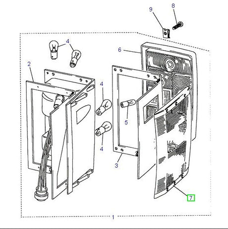 Lens Rear Lamp - Right Hand - LUCAS