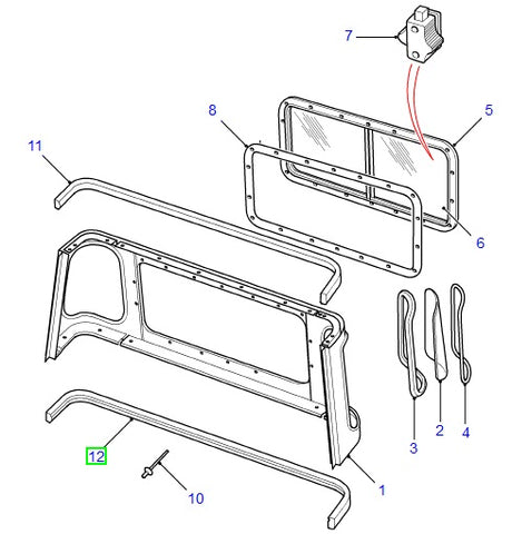 Bottom Seal Rear Panel Pick Up Cab